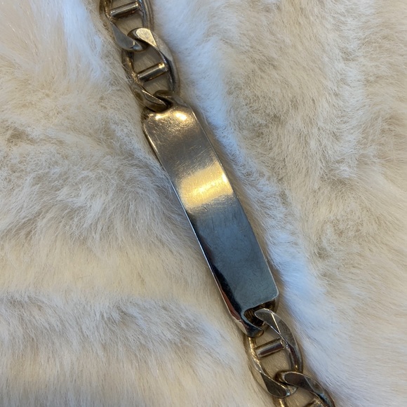 Sterling Silver .925 Curb Chain ID bracelet, excellent condition - Picture 6 of 7